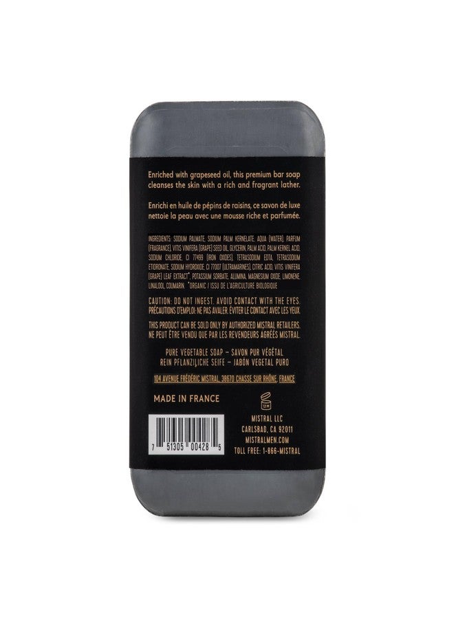 Mistral Black Amber Luxury Bar Soap for Men | Men’s Natural Soap Bar | Paraben, Phthalats Free | Moisturizing & Triple-Milled Natural Soap for Men - Made in France | Large, 8.8 oz - Image 2